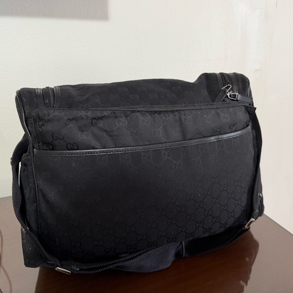 Gucci GG Black Monogram Diaper Bag with Shoulder Strap - Picture 2 of 13